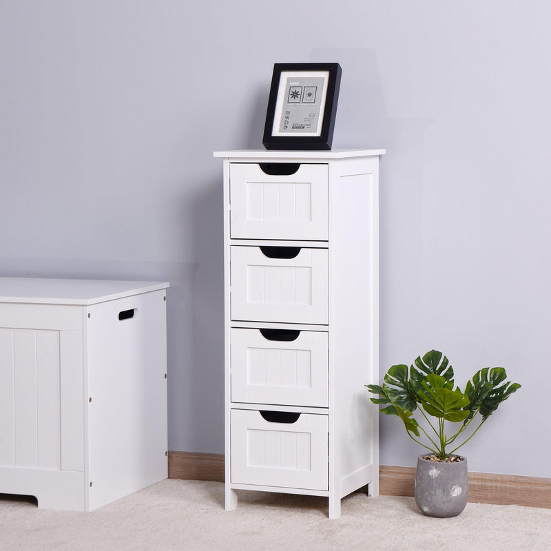 White BathroomStorage Cabinet, Freestanding Cabinet with Drawers - Urban Living Furniture (Los Angeles, CA)