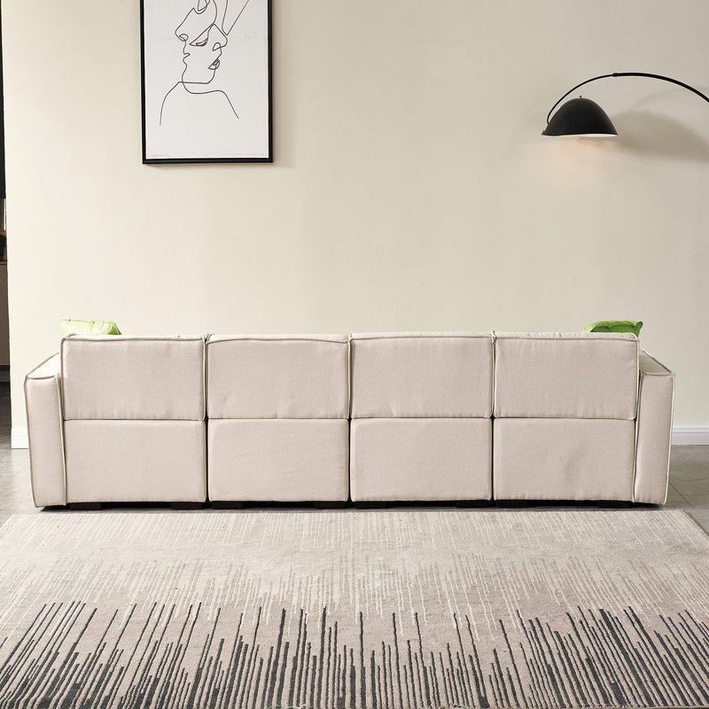 Modular U Shape Sectional Fabric Sofa (Beige) - Urban Living Furniture (Los Angeles, CA)