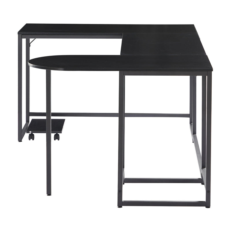 U-shaped Computer Desk, Industrial Corner Writing Desk with CPU Stand, Gaming Table Workstation Desk for Home Office (Black) - Urban Living Furniture (Los Angeles, CA)