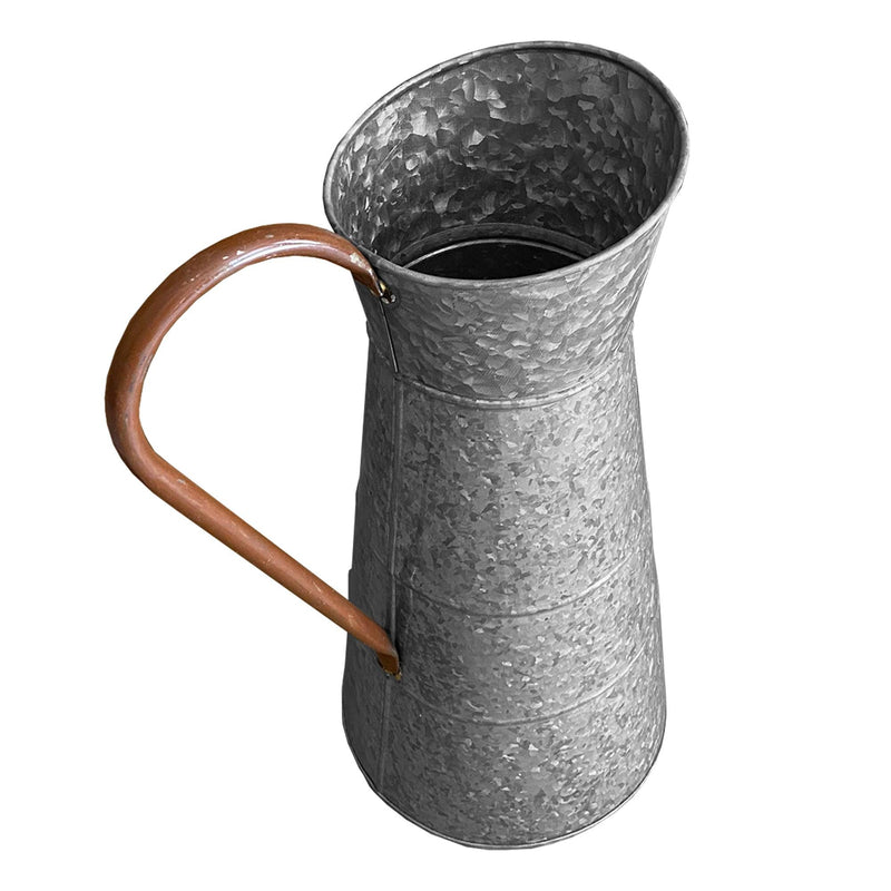 Farmhouse Style Galvanized Metal Jug with Handle, Gray - Urban Living Furniture (Los Angeles, CA)