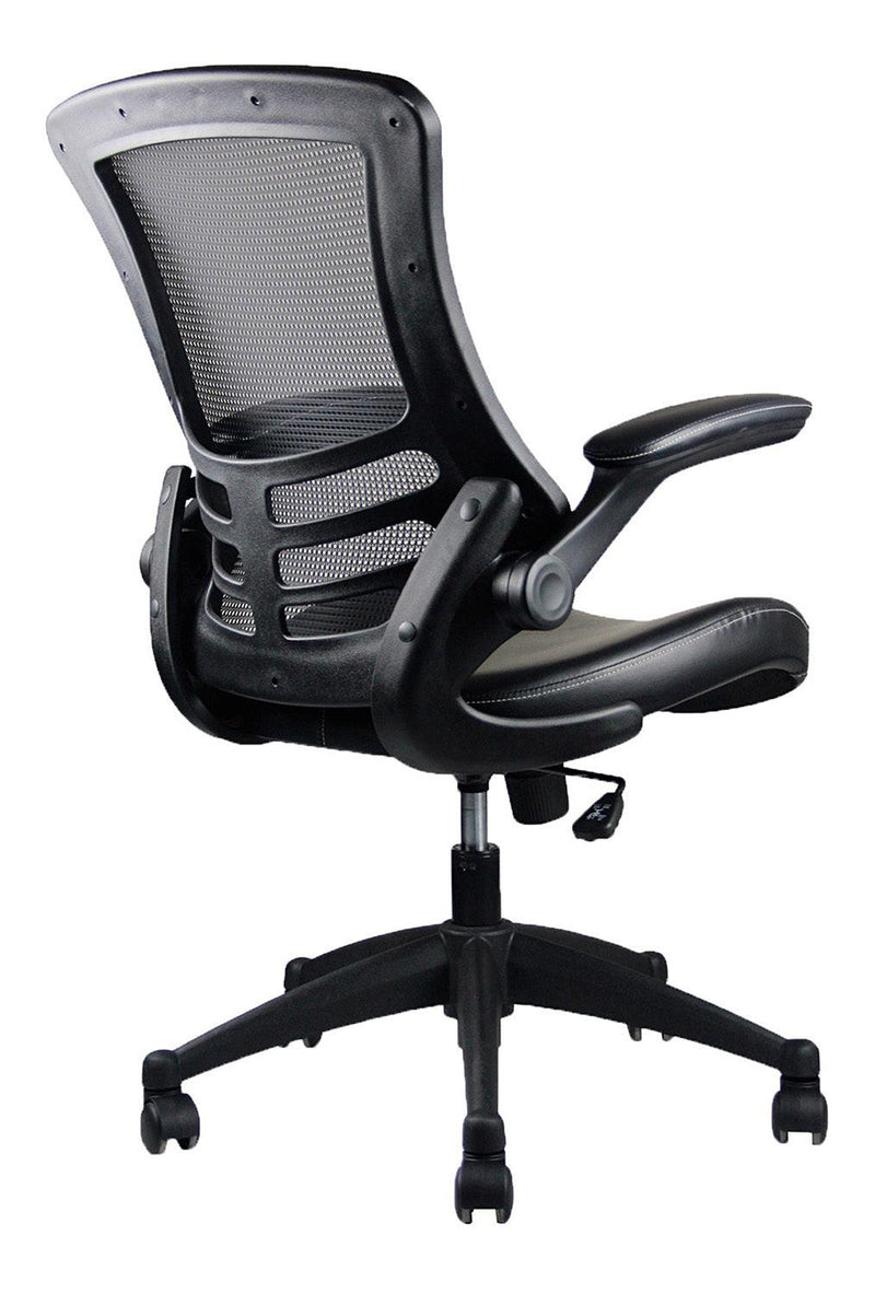 Techni Mobili Stylish Mid-Back Mesh Office Chair with Adjustable Arms, Black - Urban Living Furniture (Los Angeles, CA)