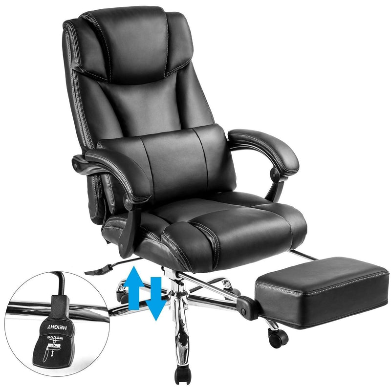 Office Chair - High Quality PU Leather/Double Padded/Support Cushion and Footrest - Urban Living Furniture (Los Angeles, CA)