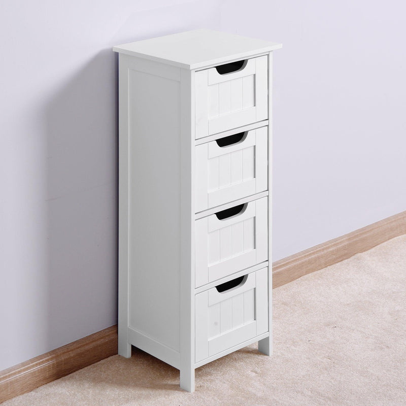 White BathroomStorage Cabinet, Freestanding Cabinet with Drawers - Urban Living Furniture (Los Angeles, CA)