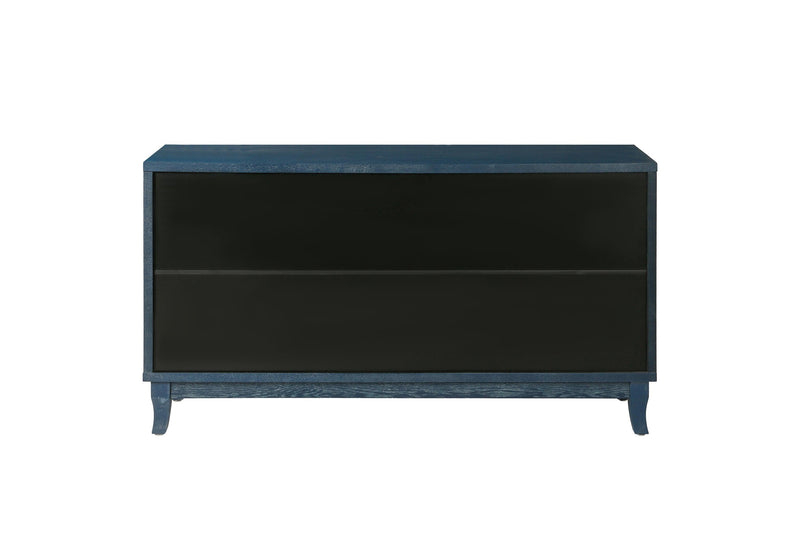 AccentStorage Cabinet Sideboard Wooden Cabinet with Antique Blue 4Doors for Hallway, Entryway, Living Room, Bedroom - Urban Living Furniture (Los Angeles, CA)