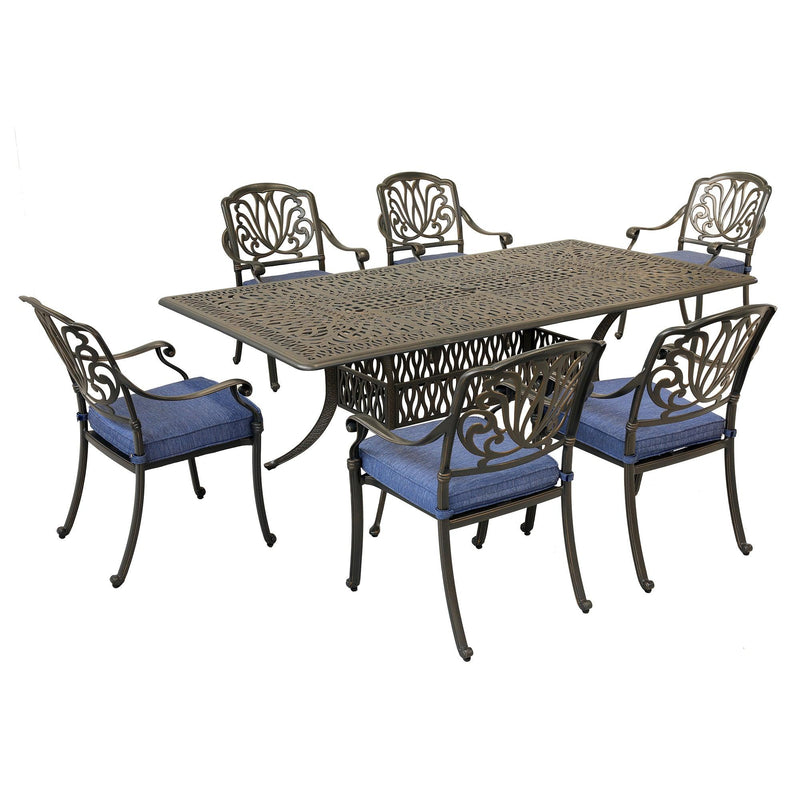 Rectangular 6 - Person 84.25" Long Dining Set with Cushions - Urban Living Furniture (Los Angeles, CA)