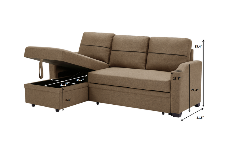 9191 Brown broachingStorage sofa - Urban Living Furniture (Los Angeles, CA)