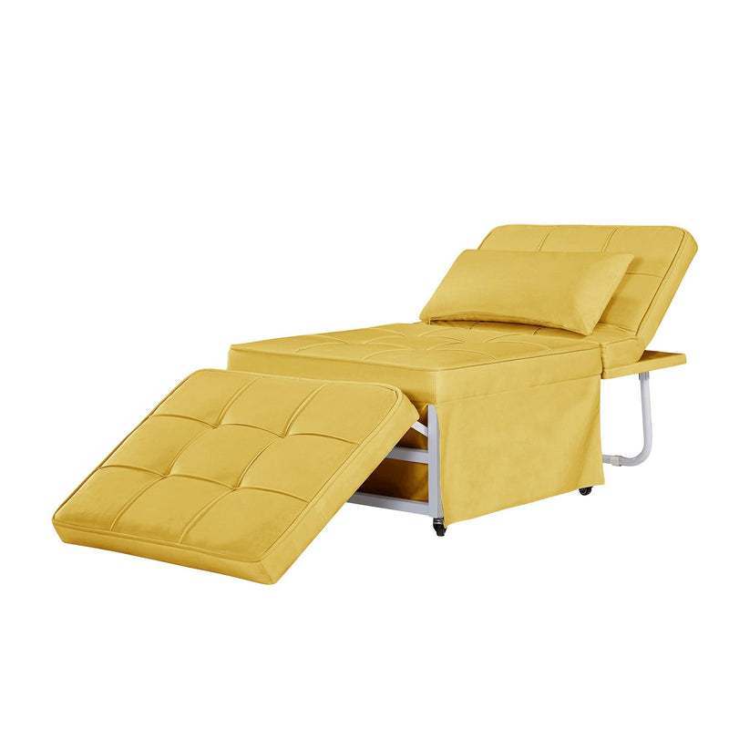 Velvet Folding Sofa Bed Sleeper Chair with Adjustable Backrest . - Urban Living Furniture (Los Angeles, CA)