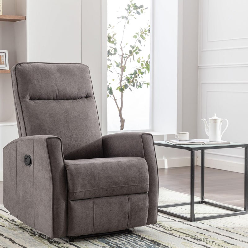 Minimalism Style Manual Recliner, Classic Single Chair, Small Sofa for Living Room&Bed Room, Dark Grey - Urban Living Furniture (Los Angeles, CA)