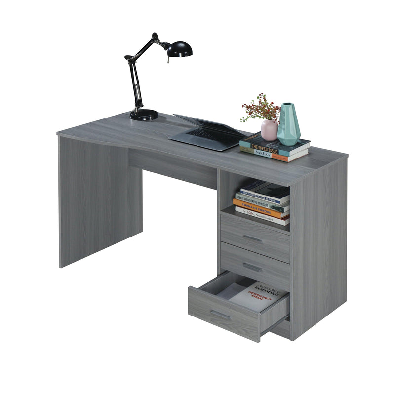 Techni Mobili Classic Computer Desk with Multiple Drawers, Grey - Urban Living Furniture (Los Angeles, CA)