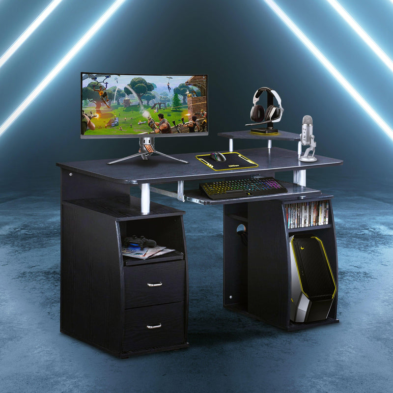 Techni Mobili Complete Computer Workstation Desk WithStorage, Espresso