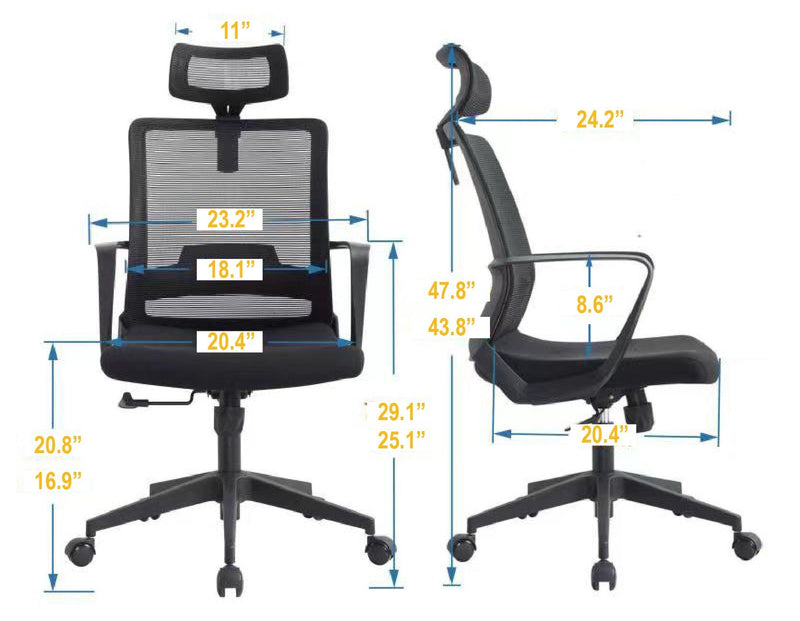 Sunriver Swivel Adjustable Height Office Chair Black Wengue