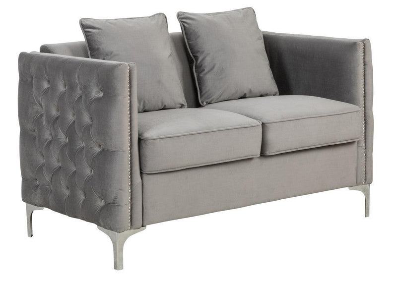 Bayberry Gray Velvet Sofa Loveseat Chair Living Room Set - Urban Living Furniture (Los Angeles, CA)