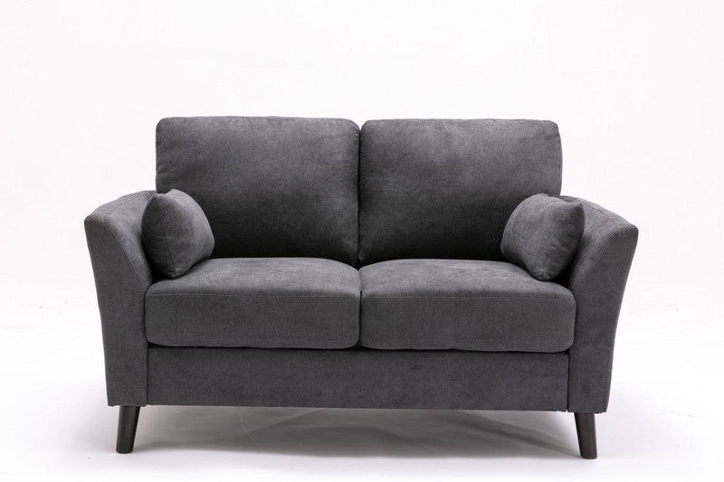 Damian Gray Velvet Fabric Sofa Loveseat Chair Living Room Set - Urban Living Furniture (Los Angeles, CA)