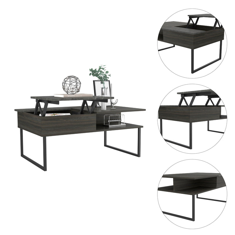 Squire 1-Shelf Lift Top  Coffee Table Carbon Espresso and Onyx - Urban Living Furniture (Los Angeles, CA)