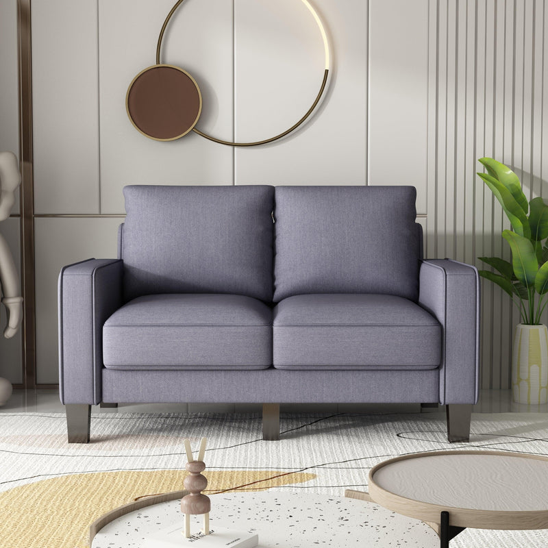 Modern Living Room Furniture Sofa in Dark Grey Fabric 2+3 Seat - Urban Living Furniture (Los Angeles, CA)