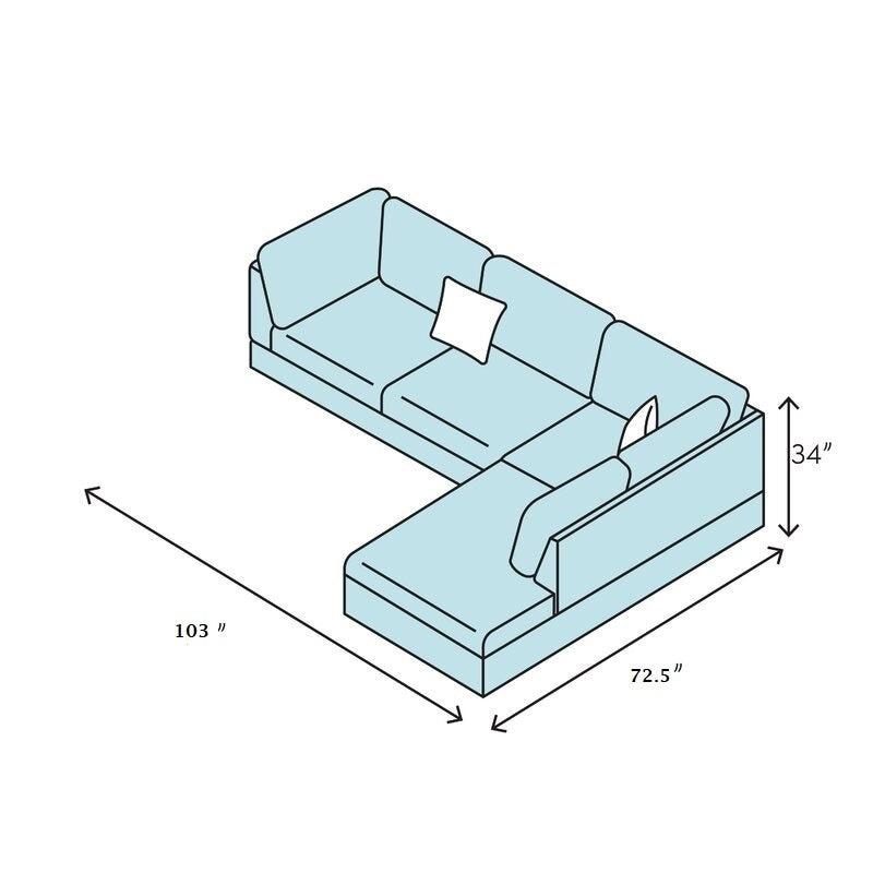 3 PC Sectional Sofa Set, (Black) Faux Leather left-Facing Sofa with FreeStorage Ottoman - Urban Living Furniture (Los Angeles, CA)