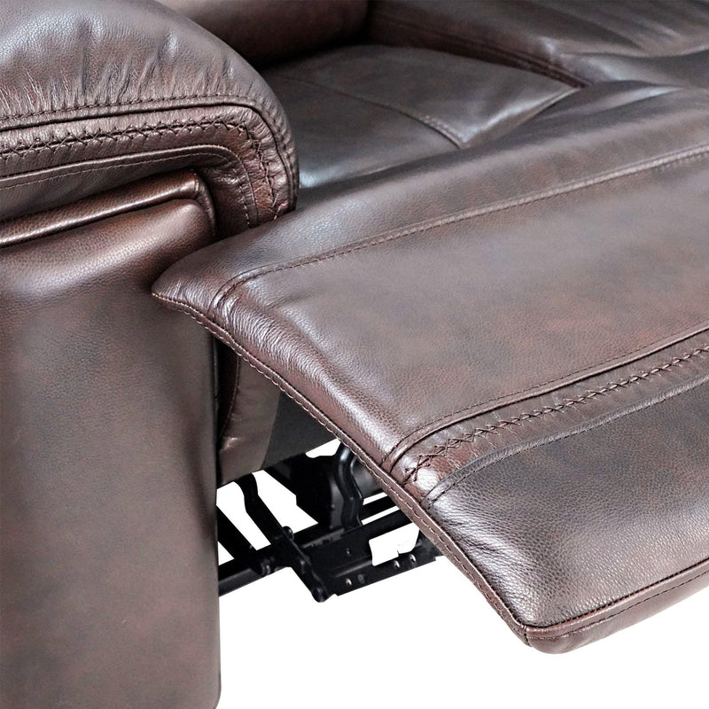 Timo Top Grain Leather Power Reclining Sofa | Adjustable Headrest | Cross Stitching | All Seat With Dual Power - Urban Living Furniture (Los Angeles, CA)