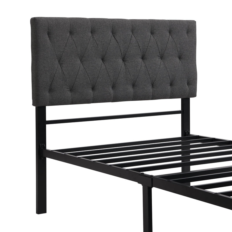 Twin SizeStorage Bed Metal Platform Bed with a Big Drawer - Gray - Urban Living Furniture (Los Angeles, CA)