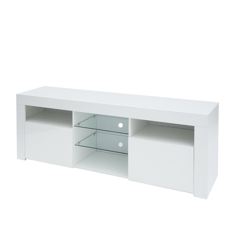 145Modern 57" TV Stand Matte Body High Gloss Fronts with 16 Color LEDs - Urban Living Furniture (Los Angeles, CA)