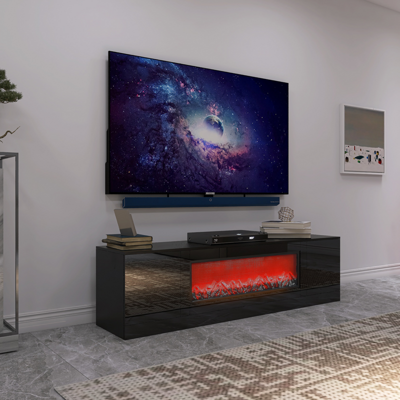 Living room furnitureModern black electric fireplace TV stand with insert fireplace,without remote and heating - Urban Living Furniture (Los Angeles, CA)