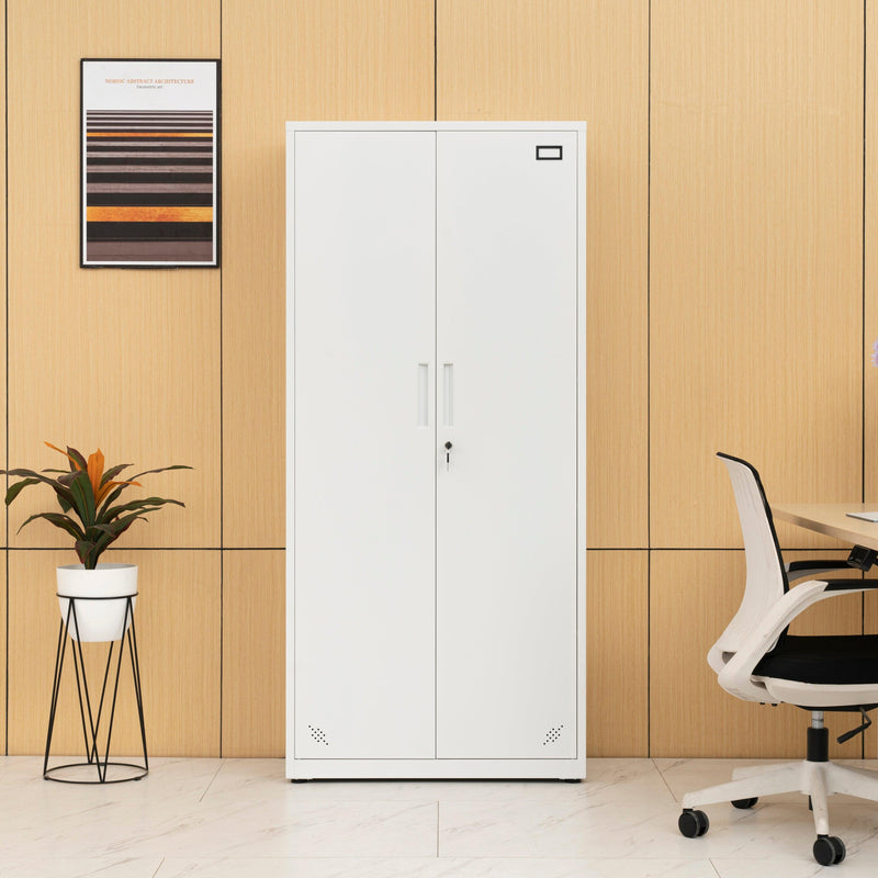 HighStorage Cabinet with 2 Doors and 4 Partitions to Separate 5Storage Spaces, Home/ Office Design