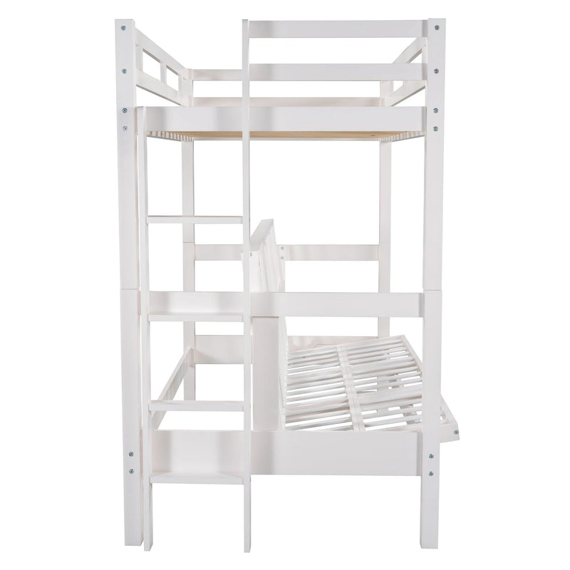 Twin over Full Convertible Bunk Bed - White - Urban Living Furniture (Los Angeles, CA)