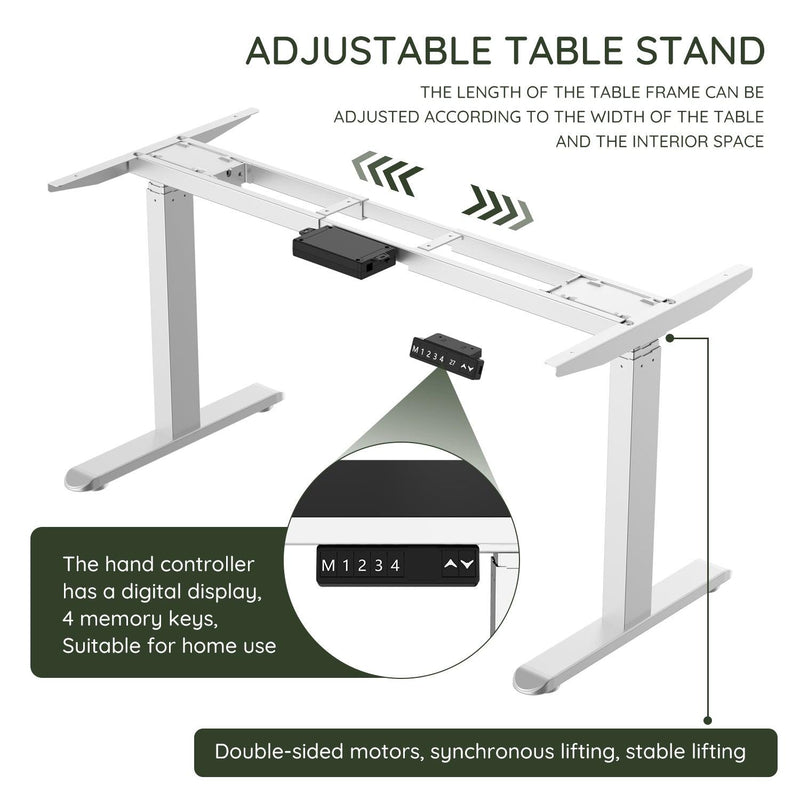 Electric Stand up Desk Frame - ErGear Height Adjustable Table Legs Sit Stand Desk Frame Up to  Ergonomic Standing Desk Base Workstation Frame Only