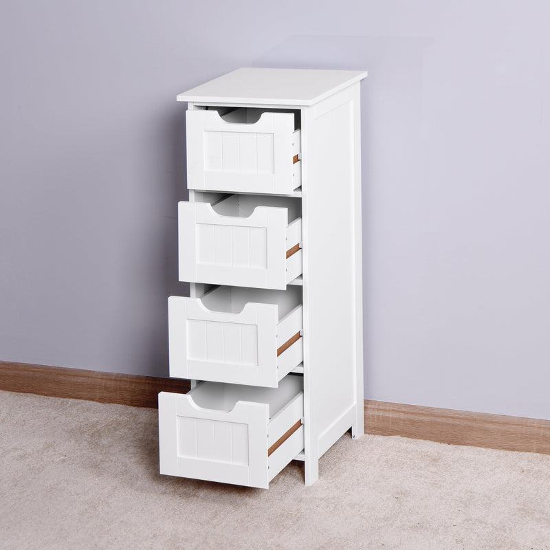 White BathroomStorage Cabinet, Freestanding Cabinet with Drawers - Urban Living Furniture (Los Angeles, CA)