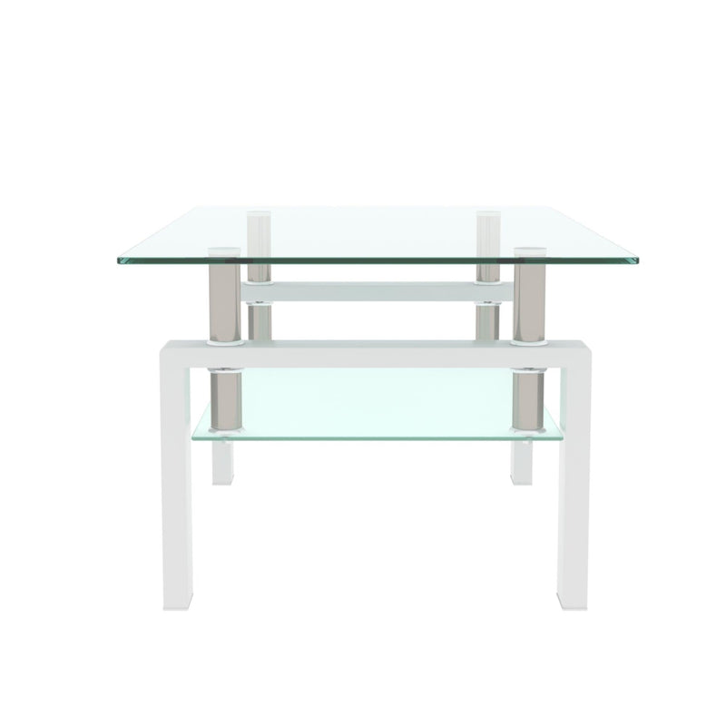 White Coffee Table, Clear Coffee Table，Modern Side Center Tables for Living Room， Living Room Furniture - Urban Living Furniture (Los Angeles, CA)