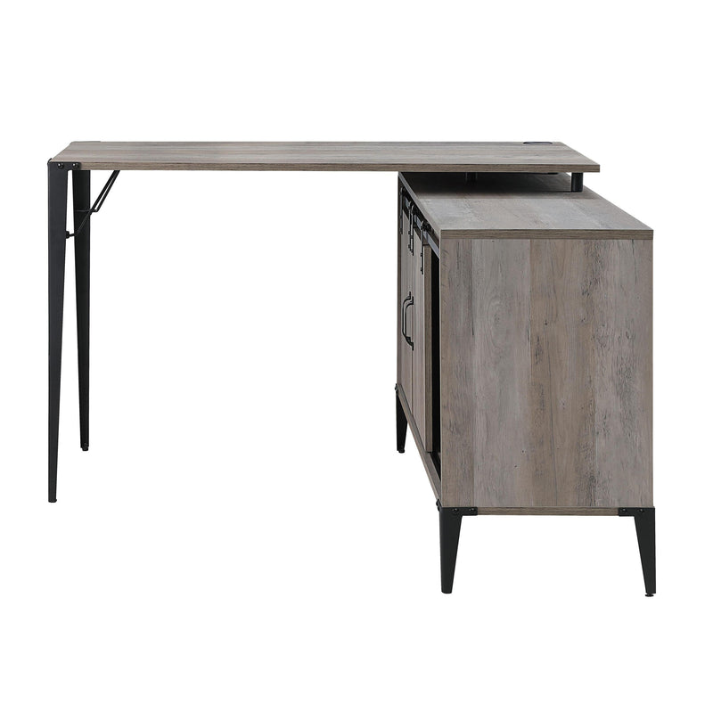 ACME Zakwani Writing Desk w/USB, Gray Oak & Black Finish OF00011 - Urban Living Furniture (Los Angeles, CA)