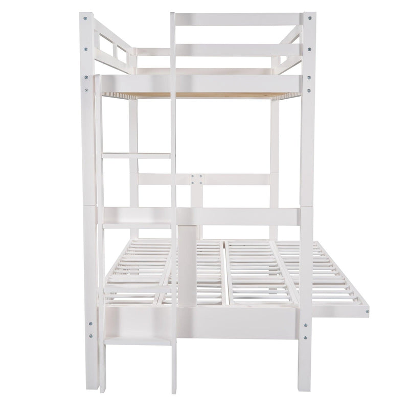 Twin over Full Convertible Bunk Bed - White - Urban Living Furniture (Los Angeles, CA)