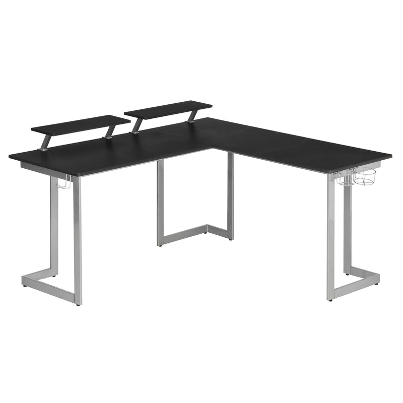 Techni Sport Warrior L-Shaped Gaming Desk, Black - Urban Living Furniture (Los Angeles, CA)