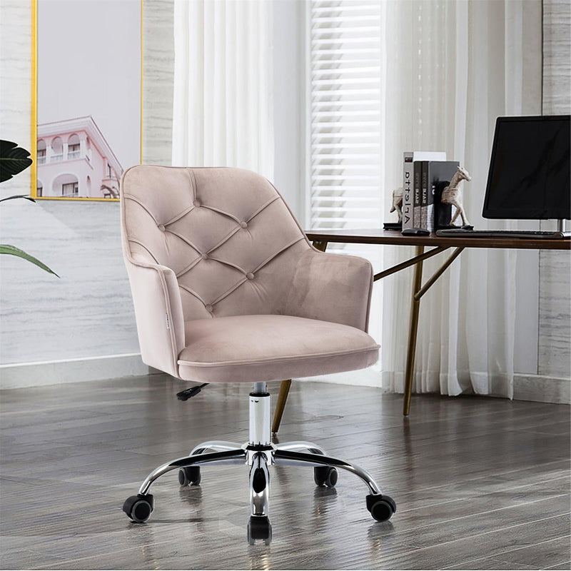 Velvet Swivel Shell Chair for Living Room,Modern Leisure Arm Chair ,Office chair  Grey - Urban Living Furniture (Los Angeles, CA)