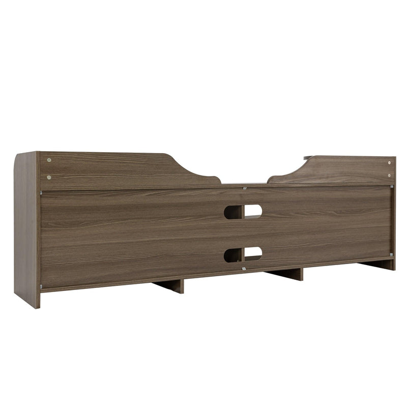 70.87Inches morden TV Stand,high glossy front TV Cabinet,The cabinet body and the door panel are embossed, showing elegancecan be assembled in Lounge Room, Living Room or Bedroom,color:Beige+Brown - Urban Living Furniture (Los Angeles, CA)