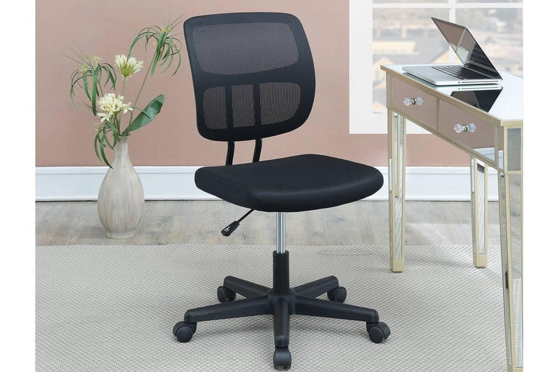 Elegant Design 1pc Office Chair Black Mesh Desk Chairs wheels Breathable Material Seats - Urban Living Furniture (Los Angeles, CA)