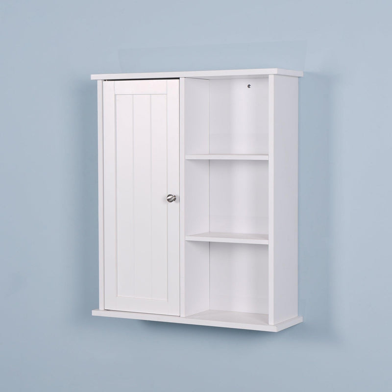 Wall Mount Medicine Cabinet with a Door, Wooden BathroomStorage Cabinet with Adjustable Shelf - Urban Living Furniture (Los Angeles, CA)