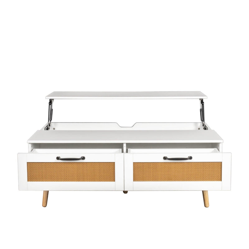 Lift Top Coffee Table,Modern Coffee Table with 2Storage Drawers,Center Table with Lift Tabletop for Living Room, Office - Urban Living Furniture (Los Angeles, CA)