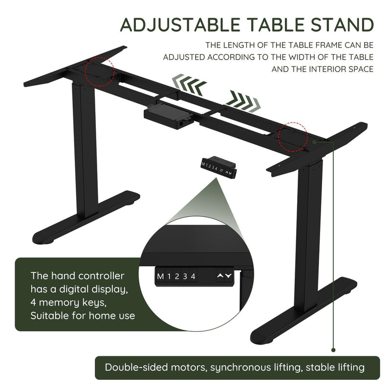 Electric Stand up Desk Frame - ErGear Height Adjustable Table Legs Sit Stand Desk Frame Up to  Ergonomic Standing Desk Base Workstation Frame Only - Urban Living Furniture (Los Angeles, CA)