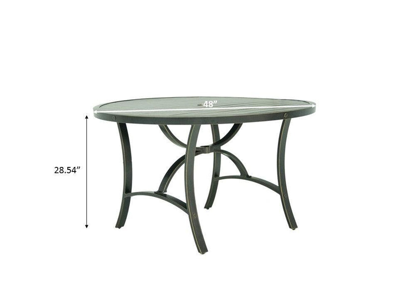 5-Piece Dining Set, 48" Round Dining Table Aluminum Frame - Urban Living Furniture (Los Angeles, CA)