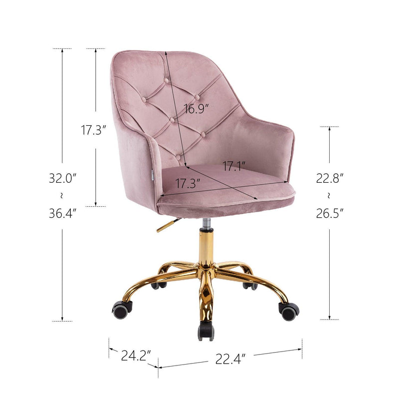 Velvet Swivel Shell Chair for Living Room ,Office chair ,Modern Leisure Arm Chair  brush color