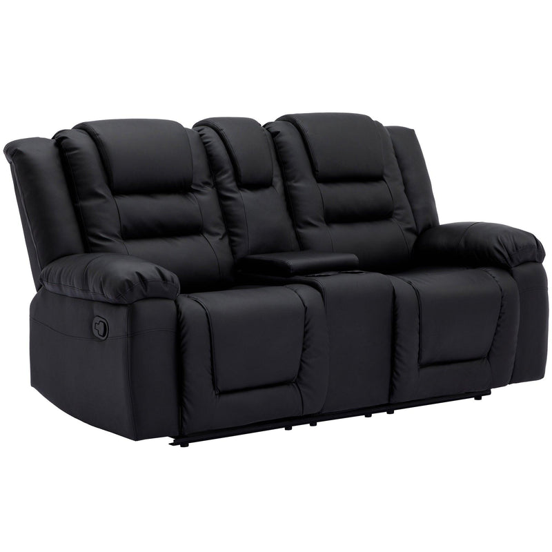 Home Theater Seating Manual Recliner, PU Leather Reclining Loveseat for Living Room - Urban Living Furniture (Los Angeles, CA)