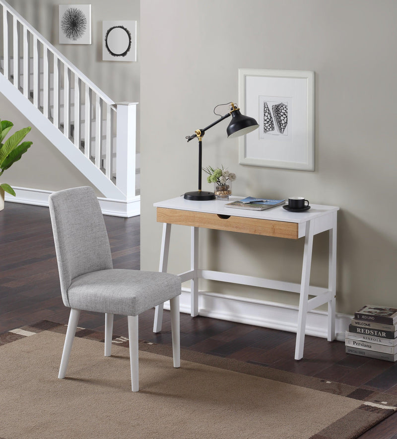 Hilton Desk In White/Natural - Urban Living Furniture (Los Angeles, CA)