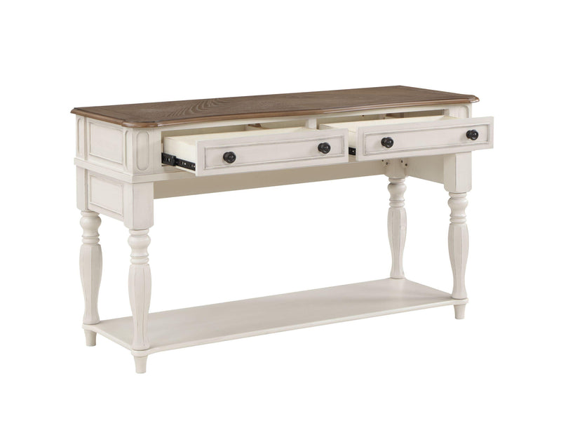 ACME Florian Sofa Table in Oak & Antique White Finish LV01664 - Urban Living Furniture (Los Angeles, CA)