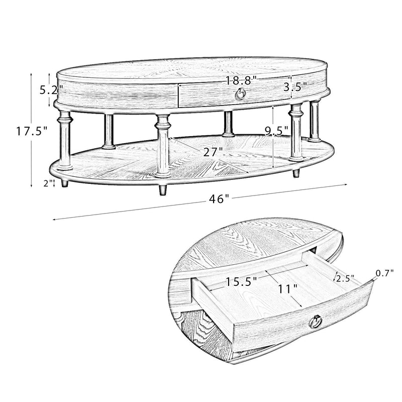 Pandion Coffee Table withStorage-WALNUT - Urban Living Furniture (Los Angeles, CA)