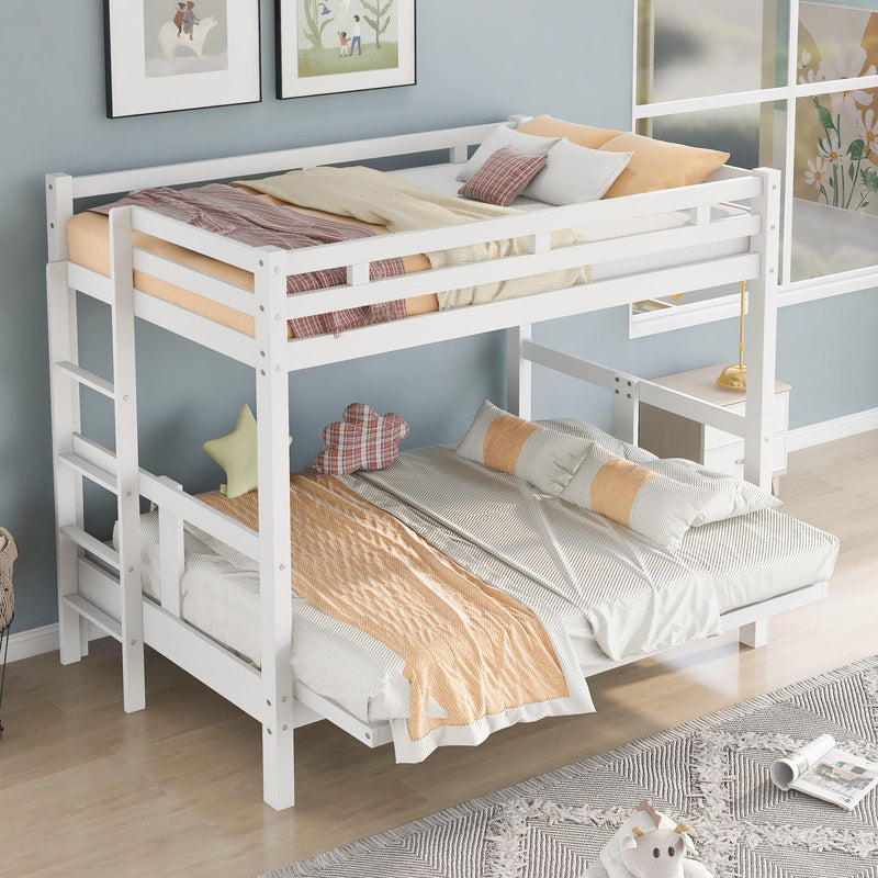 Twin over Full Convertible Bunk Bed - White - Urban Living Furniture (Los Angeles, CA)