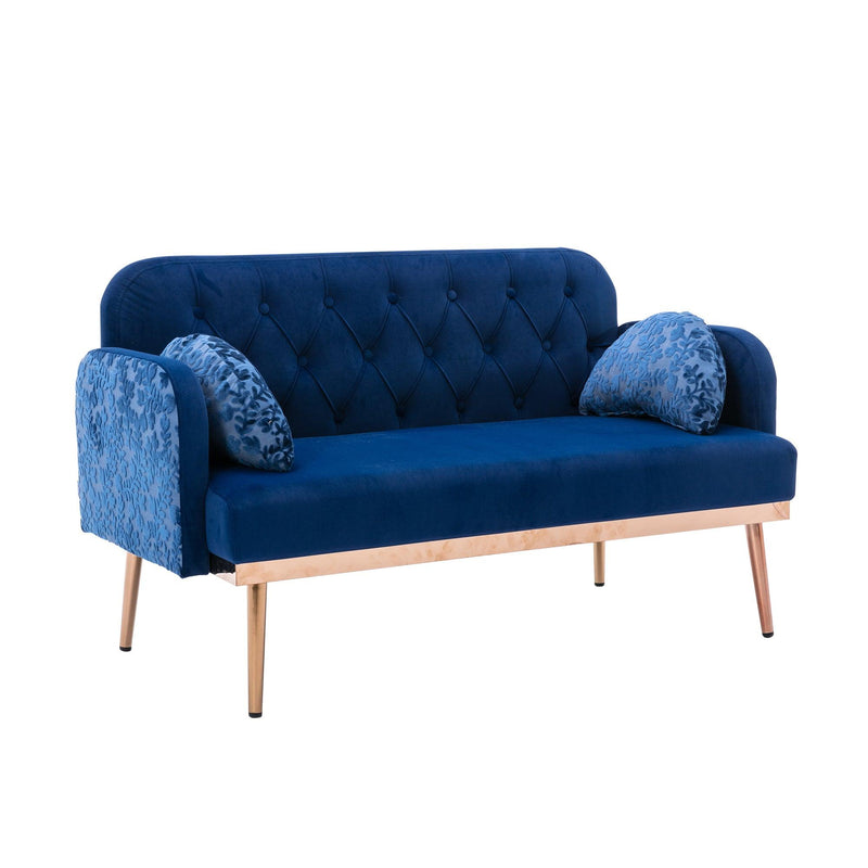 Velvet  Sofa , Accent sofa .loveseat sofa with metal feet - Urban Living Furniture (Los Angeles, CA)