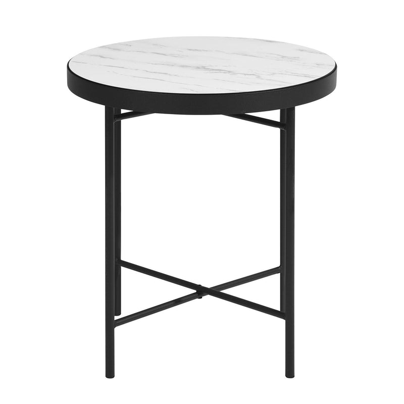 Set of 2 Round Side Table, Sofa End Table,Accent Table Round, Coffee Table Waterproof  for Living Room Bedroom, wood & marple - Urban Living Furniture (Los Angeles, CA)