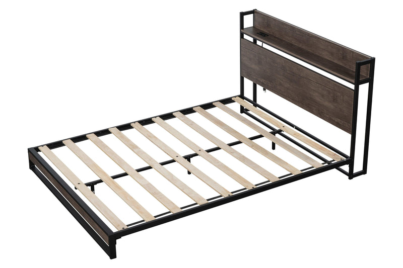 Platform Queen Bed with Socket, Fast Assemble Design - Urban Living Furniture (Los Angeles, CA)