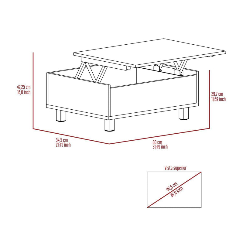 Tilton Rectangle Lift Top  Coffee Table White Oak - Urban Living Furniture (Los Angeles, CA)