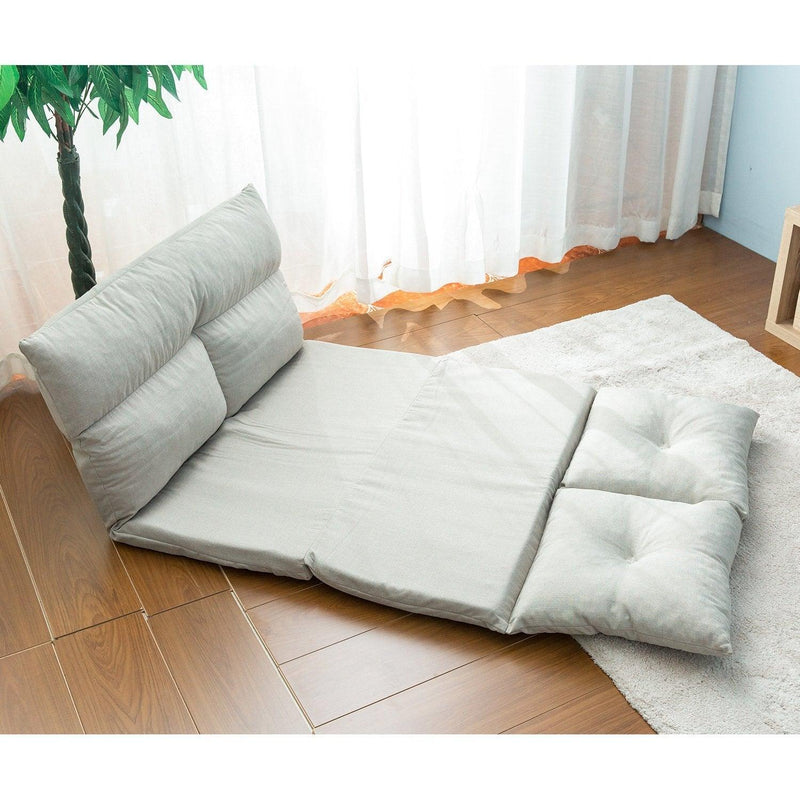 Fabric Folding Chaise Lounge Floor Sofa(Gray) - Urban Living Furniture (Los Angeles, CA)